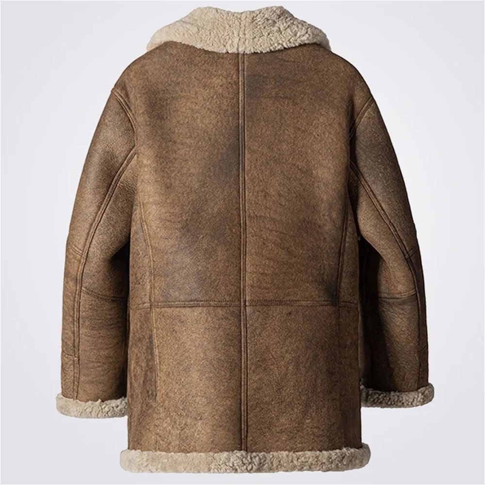 Retro Sheepskin Rancher Coat for Men