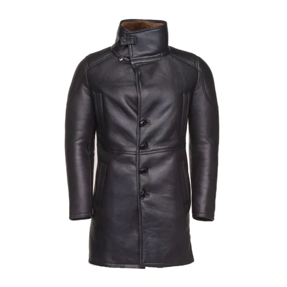 Real Shearling Coat inspired by Ryan Gosling's Blade Runner 2049 Trench Coat