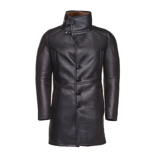 Real Shearling Coat inspired by Ryan Gosling's Blade Runner 2049 Trench Coat