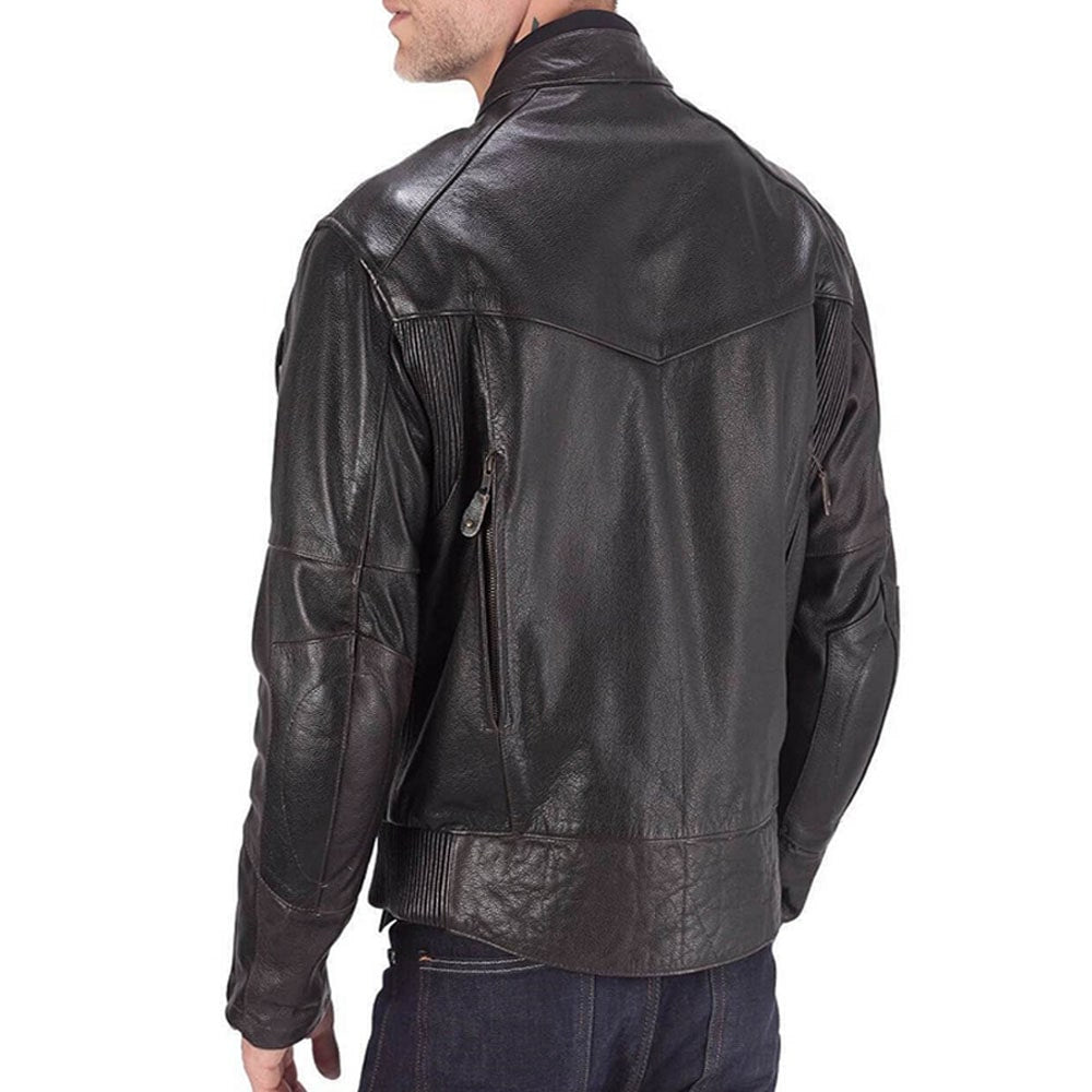Men Classic Motorcycle Jacket