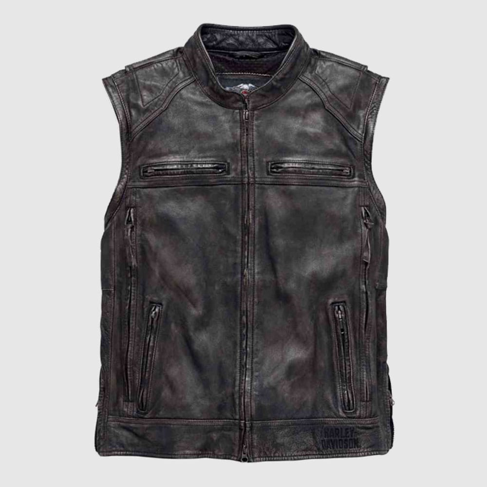 Harley-Davidson Men's Dauntless Convertible Leather Jacket