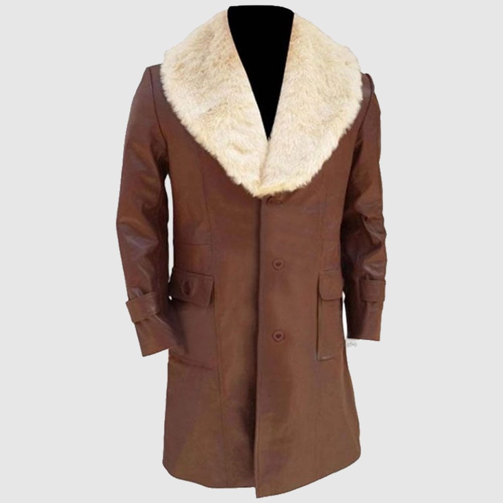 Ron Burgundy Anchorman 2 Brown Fur Coat