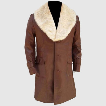 Ron Burgundy Anchorman 2 Brown Fur Coat