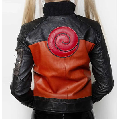 Women’s Orange Shippuden Uzumaki Leather Jacket
