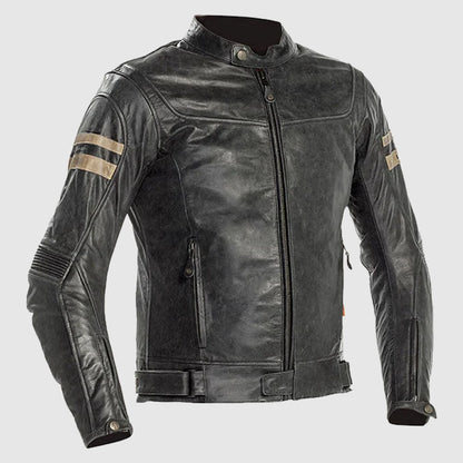 Richa Hawker Leather Jacket - Grey
