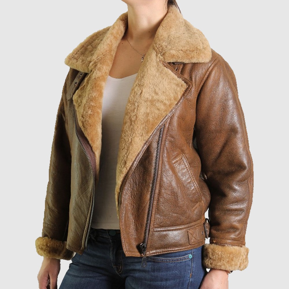 Womens Sheepskin Leather Jacket