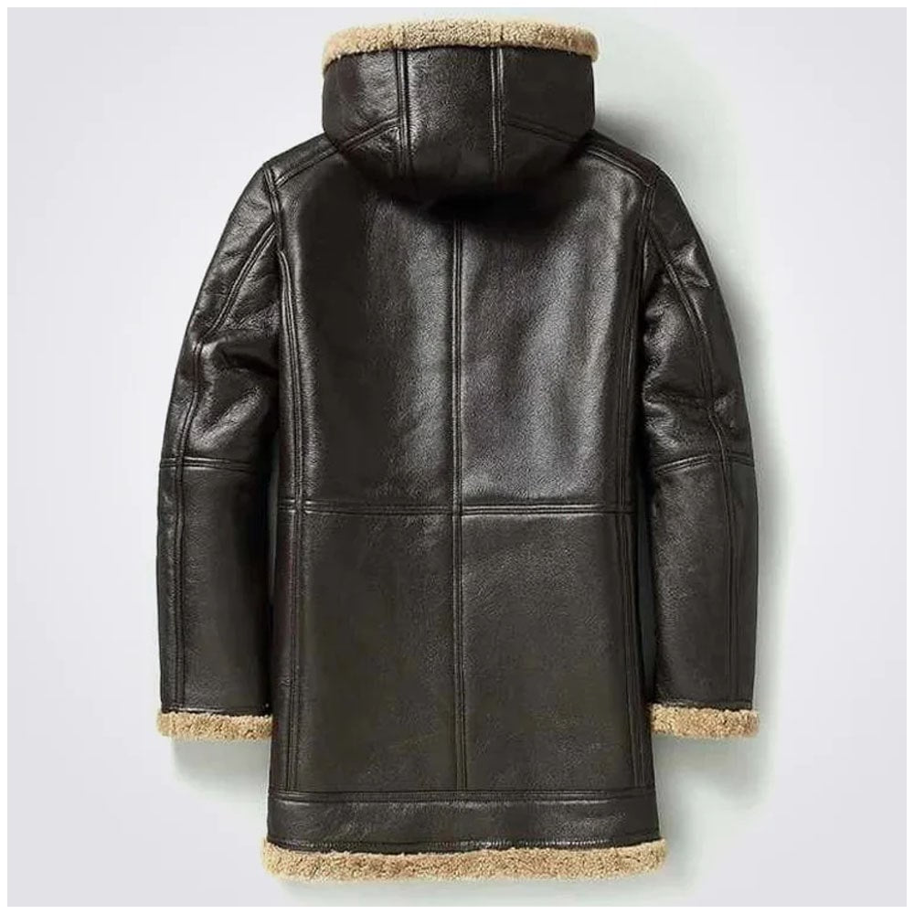 Mens B7 RAF Aviator Hooded Sheepskin Coat