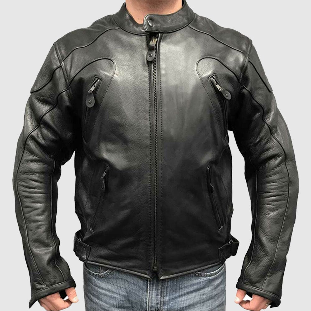 Redline Men's Armor Cowhide Leather Sport Motorcycle Jacket