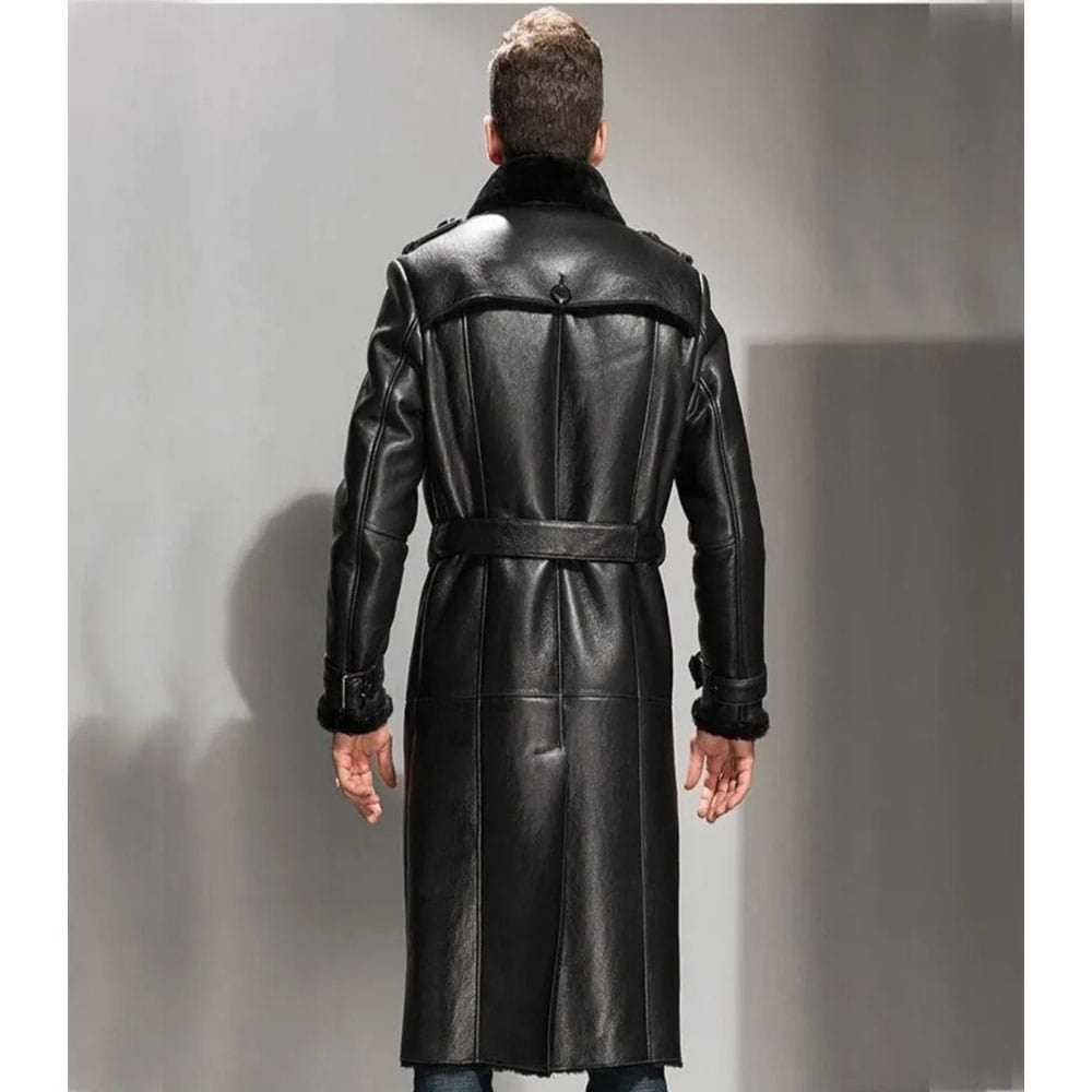Mens Glamorous Long Shearling Coat