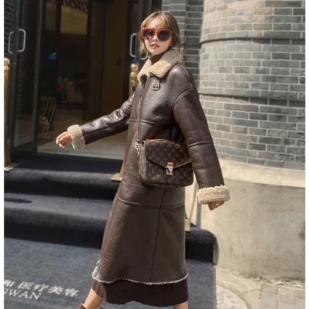 Women's B3 Bomber shearling Coat