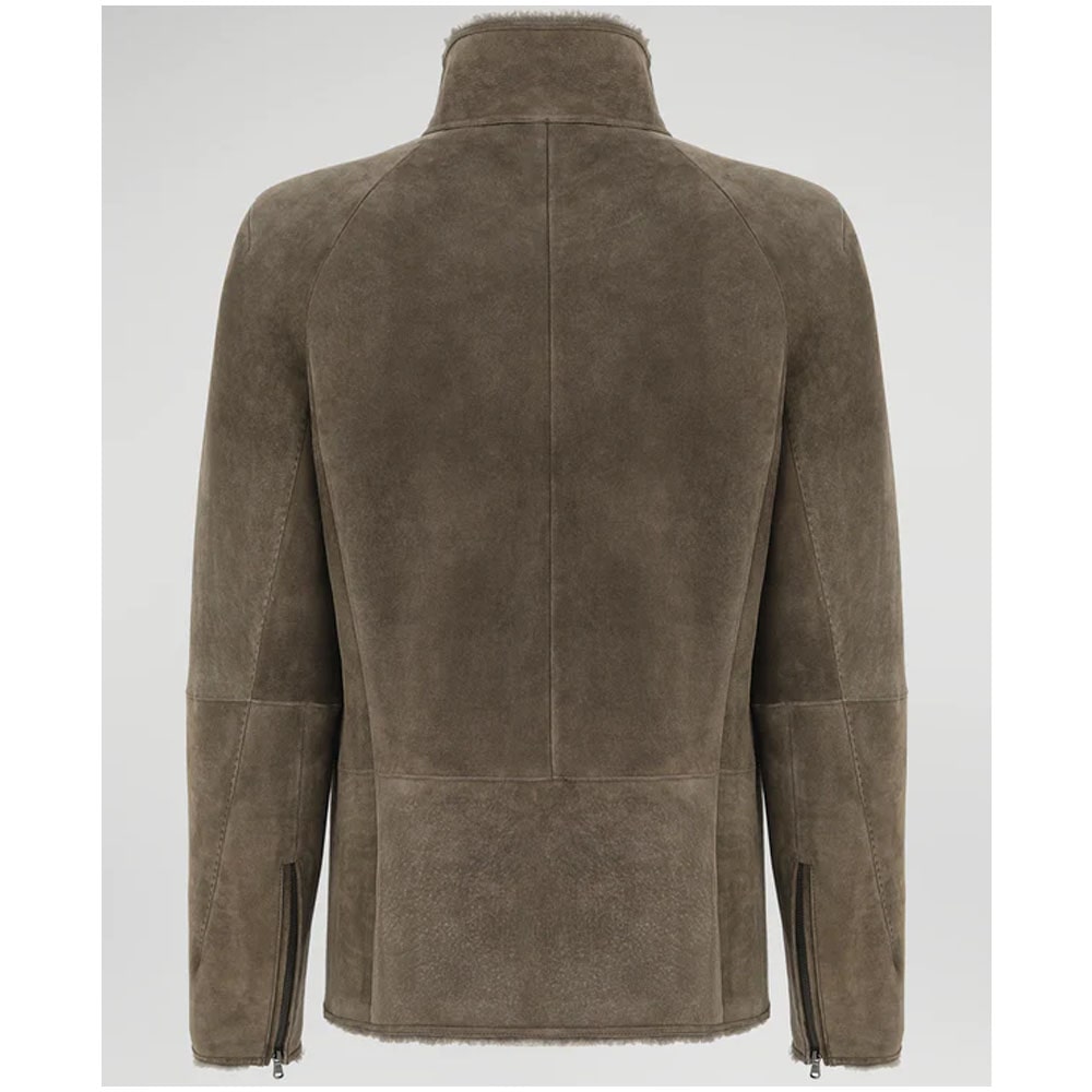 LEO - Grey Stone Shearling Jacket