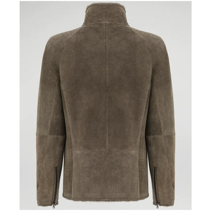 LEO - Grey Stone Shearling Jacket