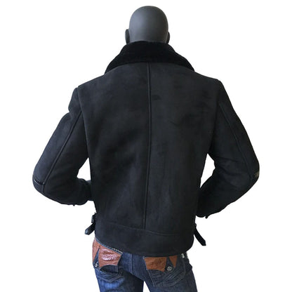 Sheepskin Jacket With Patent Leather