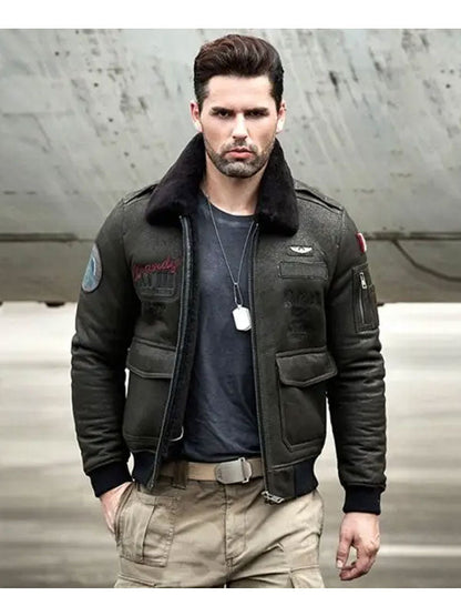 Airforce Flight Jacket Mens Winter Coat