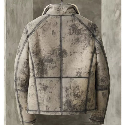 Men’s Aviator B3 Flight Fur Bomber Premium Shearling Coat