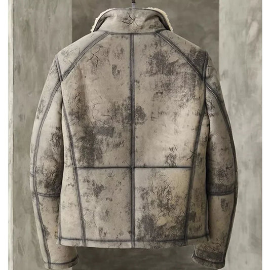 Men’s Aviator B3 Flight Fur Bomber Premium Shearling Coat