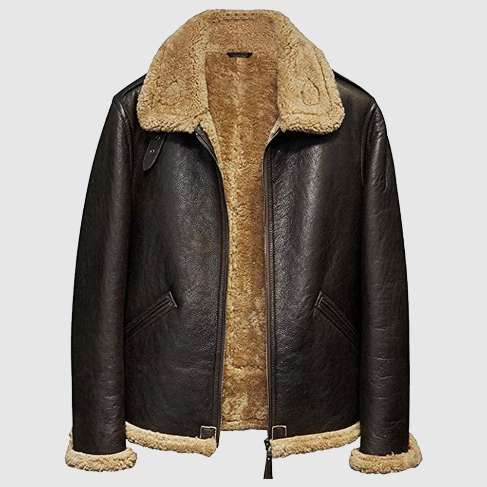 Frigerio Men Black Aviator Jacket