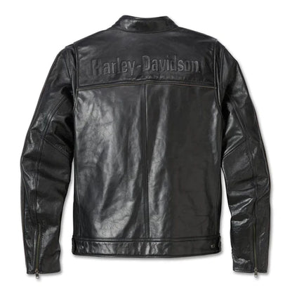Men's H-D Flex Layering System Café Racer Leather Jacket