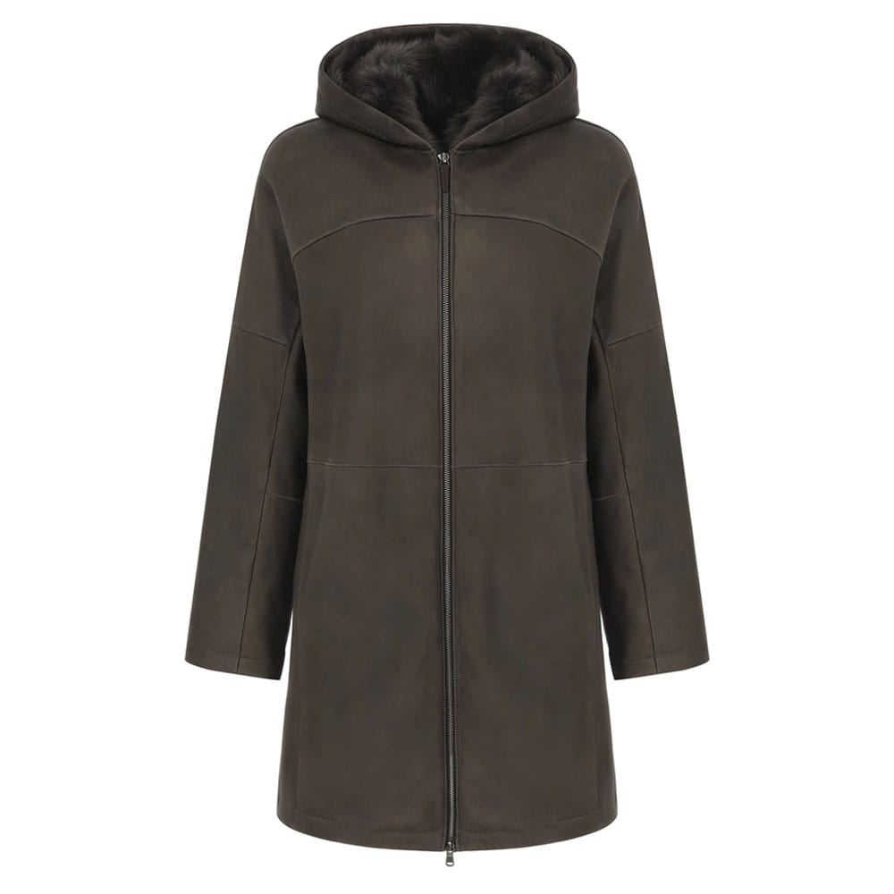 Josephine Brown Anthracite Shearling Coat