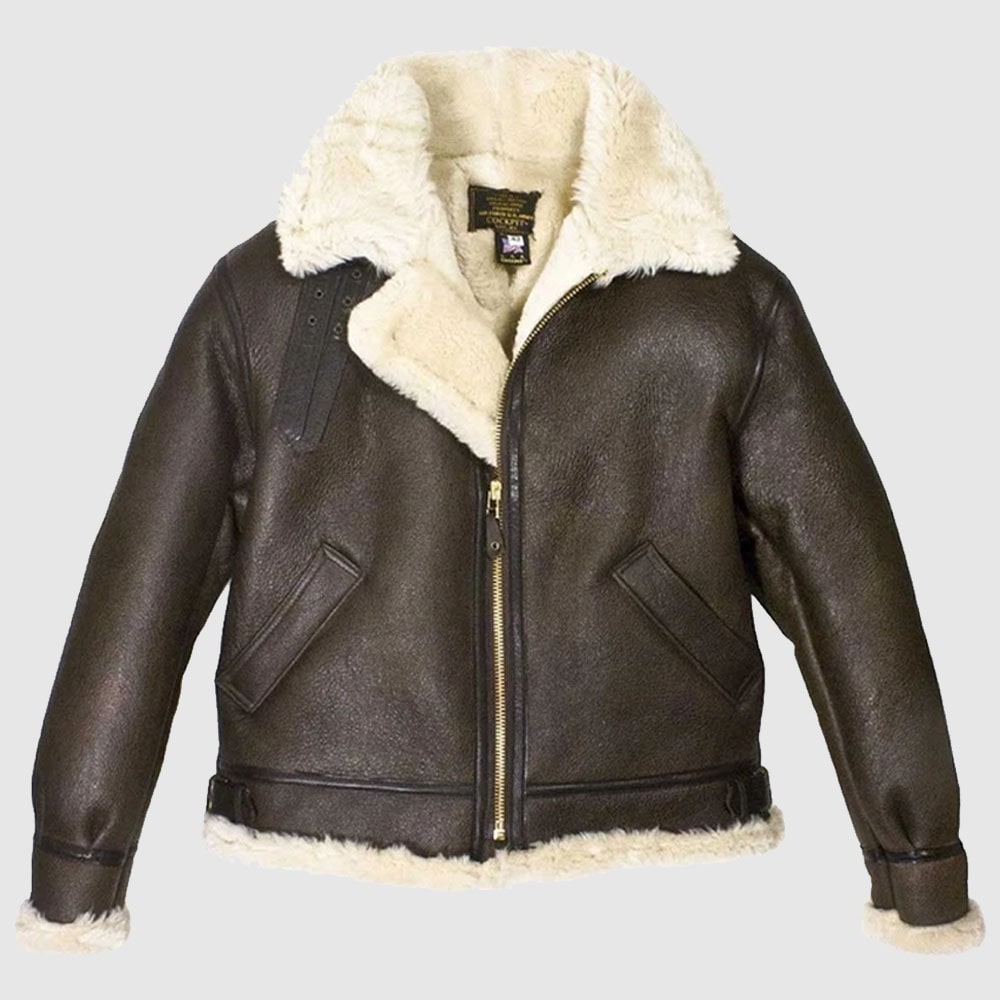 USA Mens B-3 Sheepskin Bomber Jacket