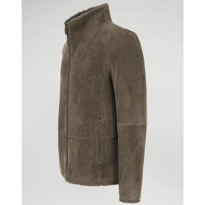 LEO - Grey Stone Shearling Jacket