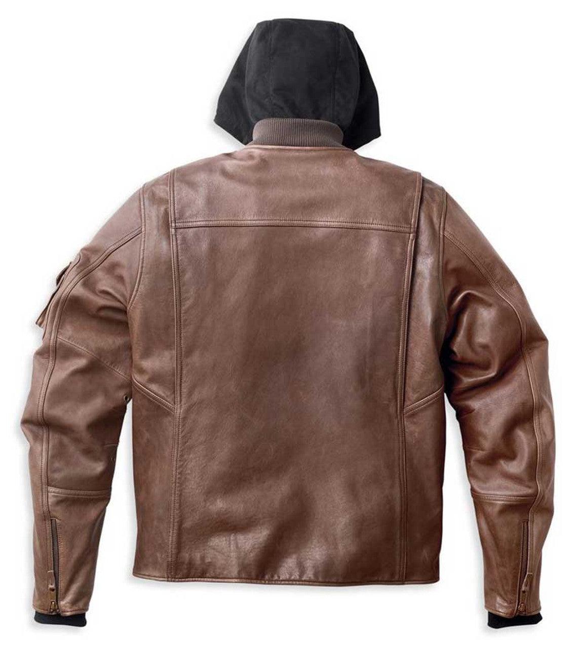 Harley-Davidson Men's Ventura 3-IN-1 Midweight Leather Jacket, Brown