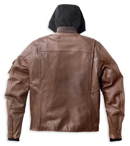 Harley-Davidson Men's Ventura 3-IN-1 Midweight Leather Jacket, Brown