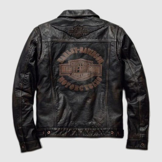 Harley-Davidson Men's Digger Slim Fit Leather Jacket