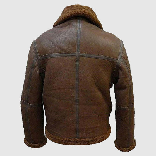 Mens B3 Aviator RAF Shearling Flight Bomber Jacket