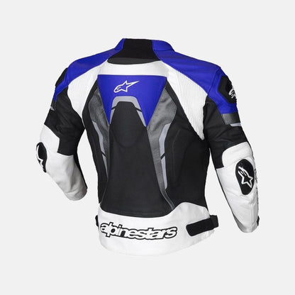Alpinestars Blue Croes Celer Leather Motorcycle Motogp Leather Jacket