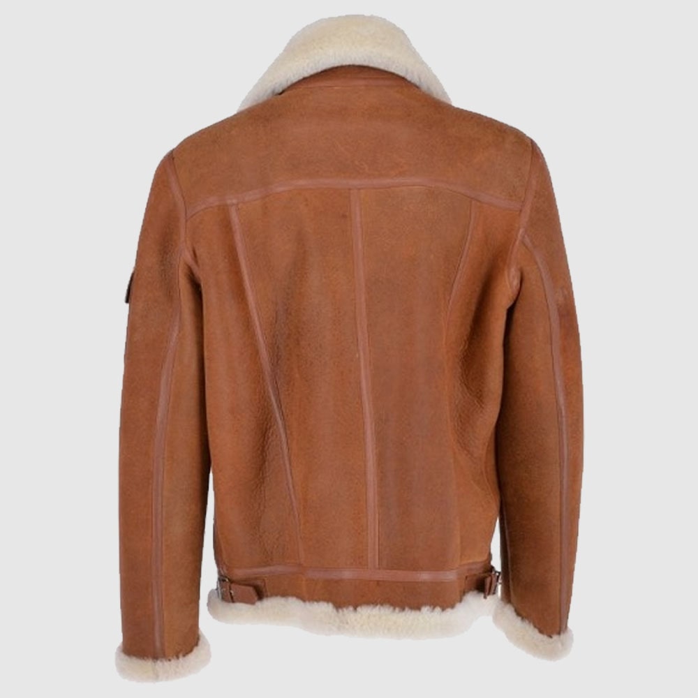 Luxury Eredin Sheepskin Pilot Tan Jacket