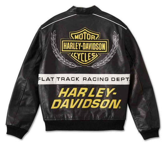 Harley-Davidson Men's Start Your Engines Leather Racing Jacket