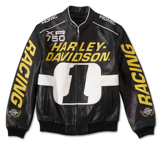Harley-Davidson Men's Start Your Engines Leather Racing Jacket