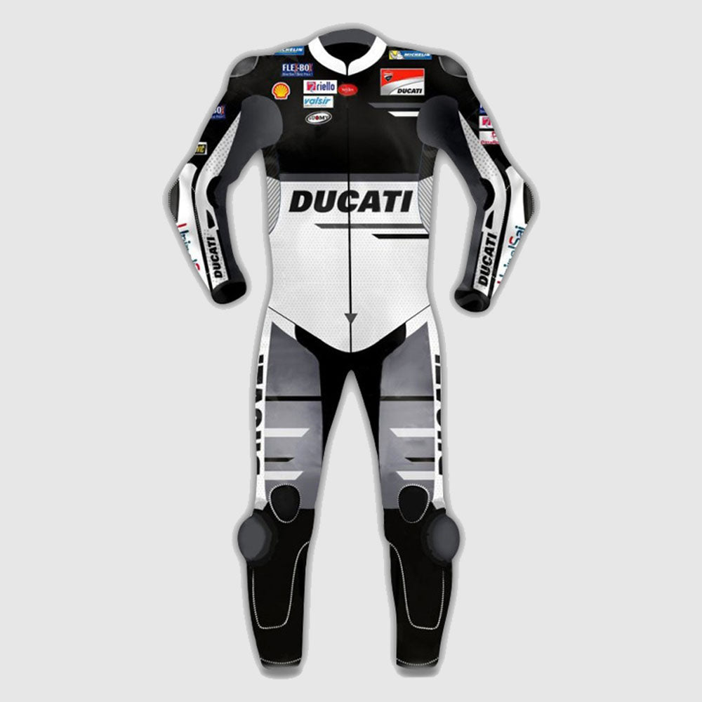 Andrea Dovizioso Ducati Motogp Motorcycle Black Leather Suit 2018