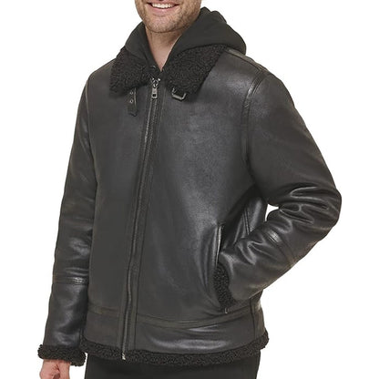 Calvin Klein Men's B-3 Faux Shearling Jacket