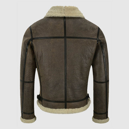 Men B3 Brown Air Force Shearling Jacket