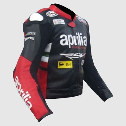 Max Biaggi Aprilia Motorcycle Leather Jacket