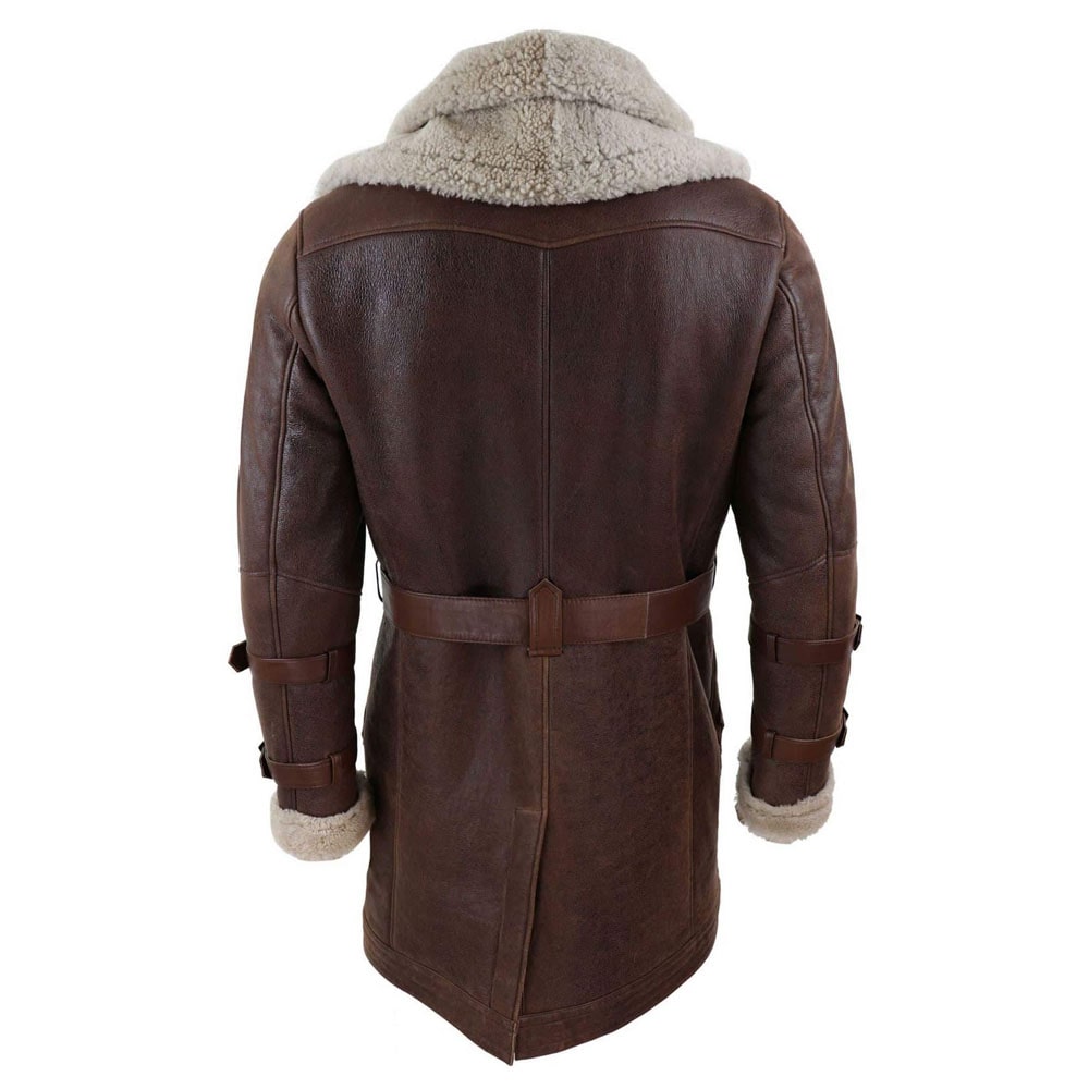 Mens 3-4 Shearling Sheepskin Long Jacket