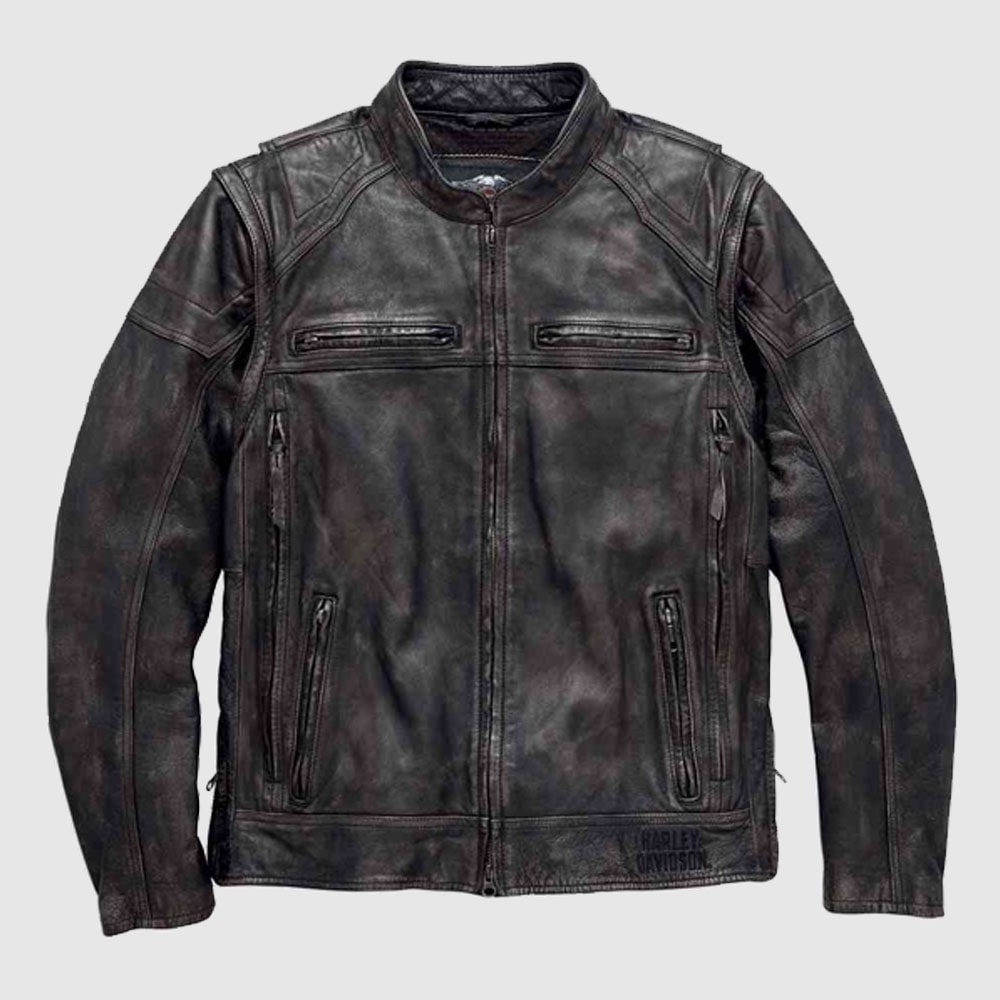 Harley-Davidson Men's Dauntless Convertible Leather Jacket