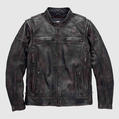 Harley-Davidson Men's Dauntless Convertible Leather Jacket