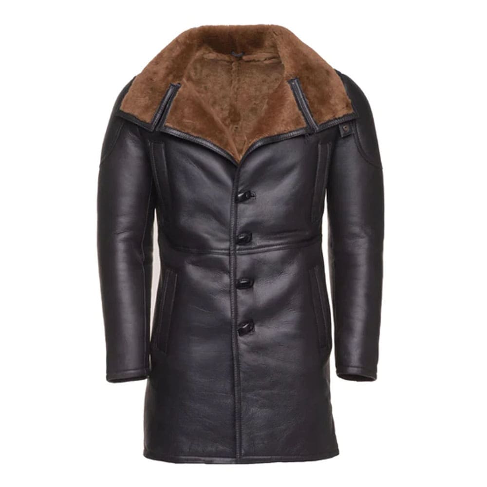 Real Shearling Coat inspired by Ryan Gosling's Blade Runner 2049 Trench Coat