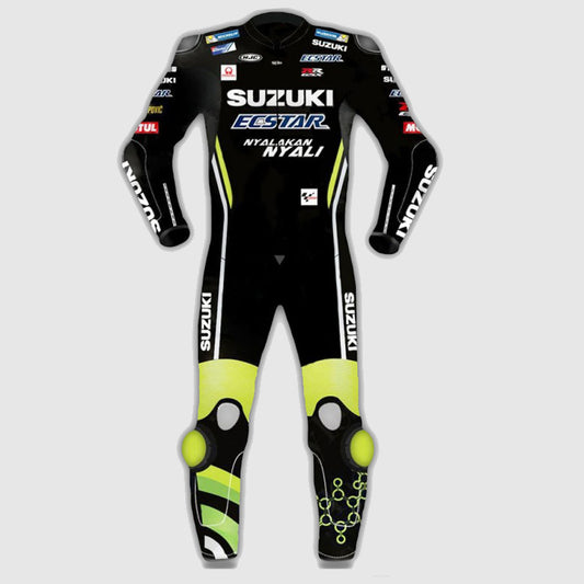Andrea Iannone Suzuki Motogp Motorcycle Black Leather Suit 2018