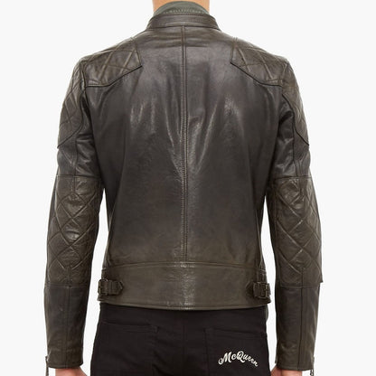 Men Stylish Brown Leather Jacket