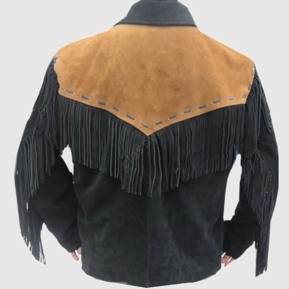 Men's Western coat cowboy suede leather jacket