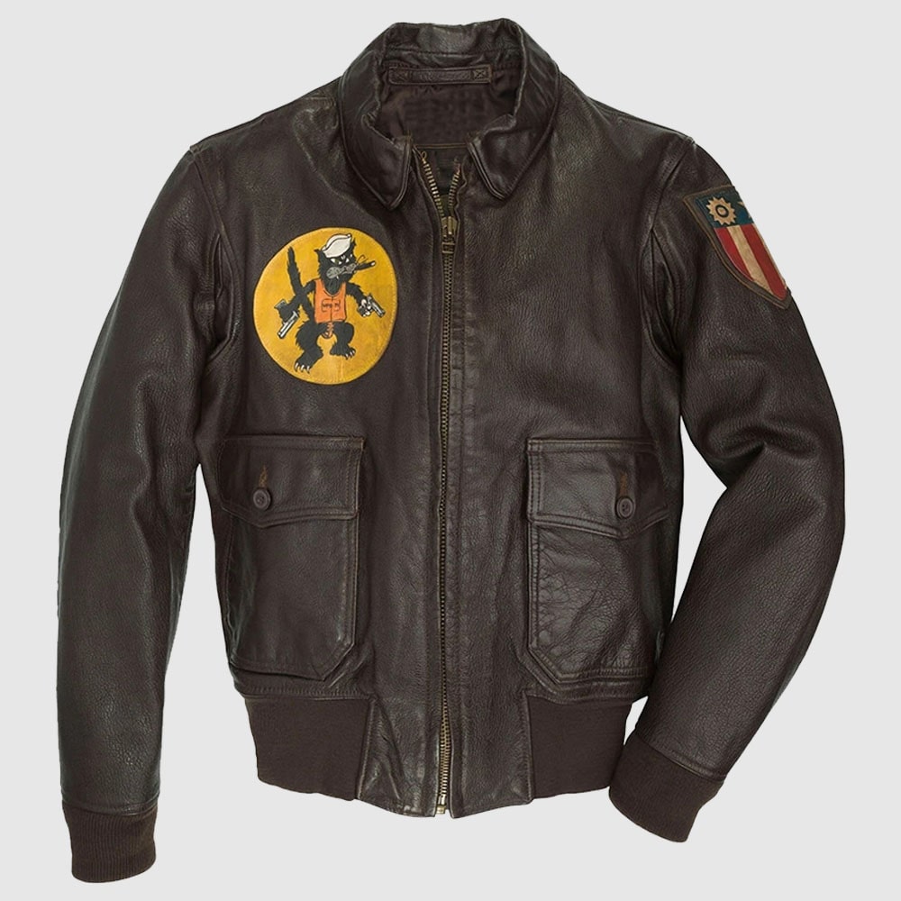 Eagle USN G-1 Flight Jacket browm bomber leather jacket