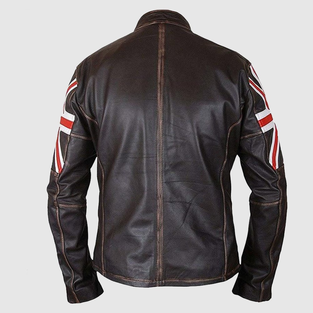 Union Jack Sheepskin Leather Jacket