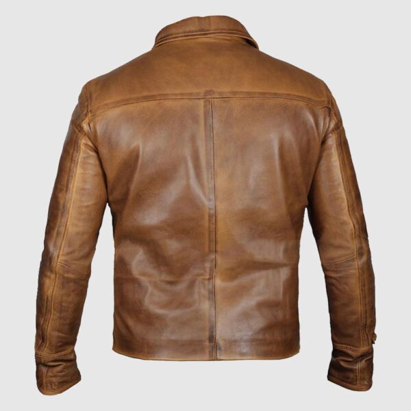 Expendable Rough Vintage Cognac Leather Jacket