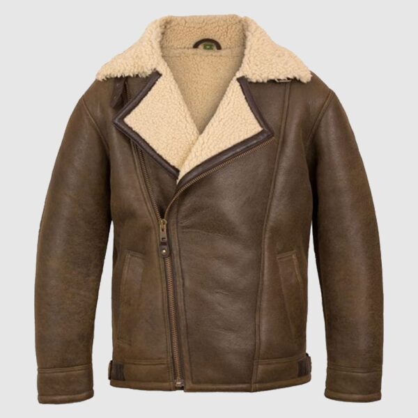 Shearling Sheepskin Leather Pilot Jacket