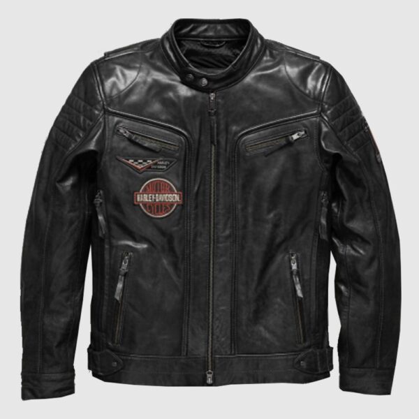 Harley Davidson embroidery Eagle Leather Jacket