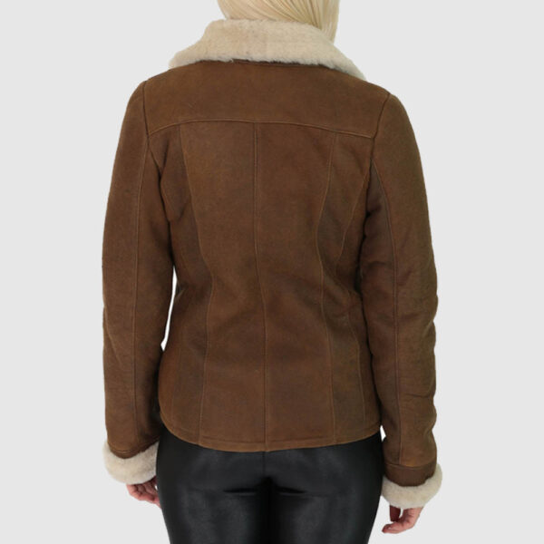 Women Brown B3 Aviator Leather Jacket